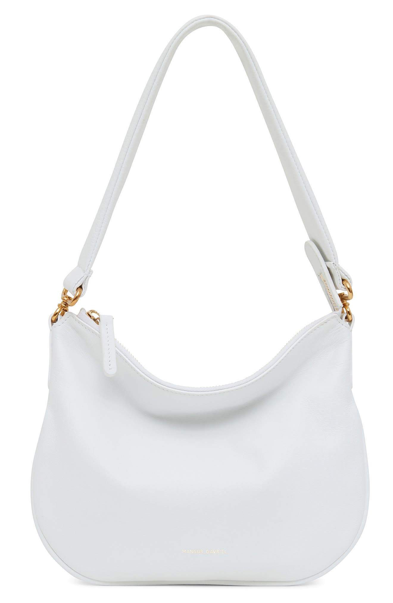 Mini Swing Leather Shoulder Bag, Main, color, BIANCA