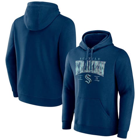 Men's Fanatics Branded Deep Sea Blue Seattle Kraken Dynasty Pullover Hoodie