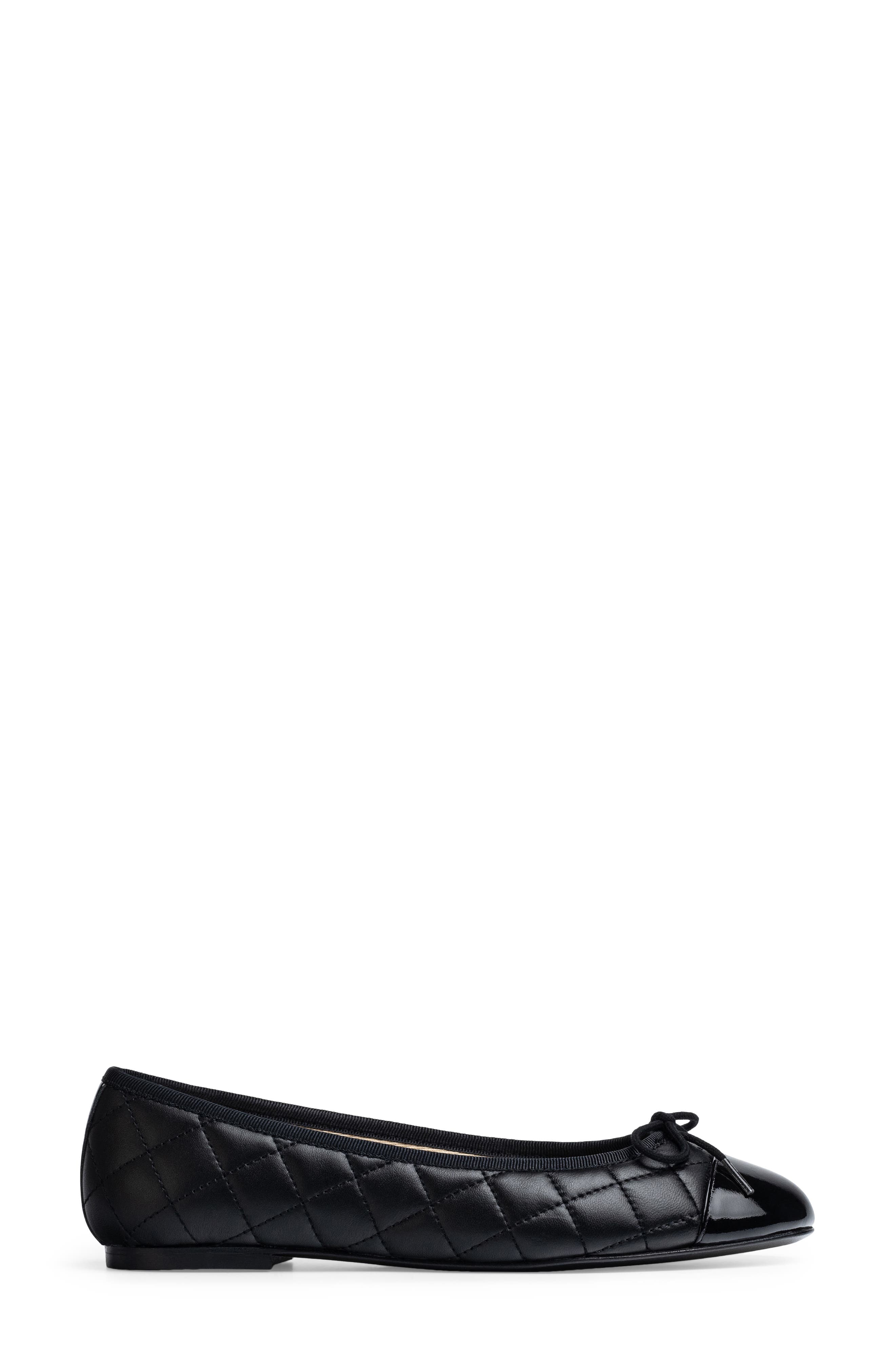 Jon Josef Belle Quilted Ballerina Flat, Alternate, color, Black Combo