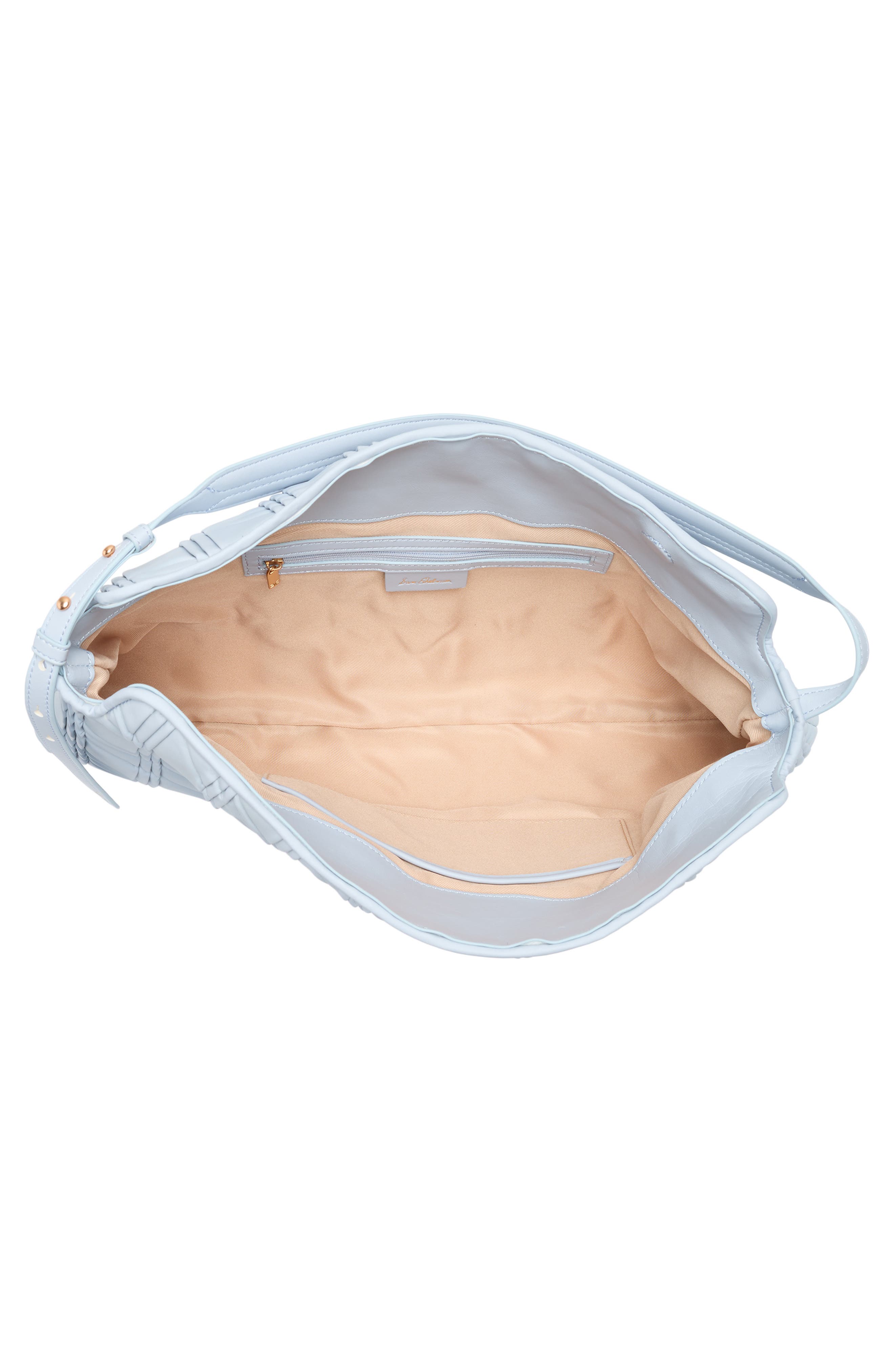 Sam Edelman Peddy Faux Leather Shoulder Bag, Alternate, color, Sky Blue