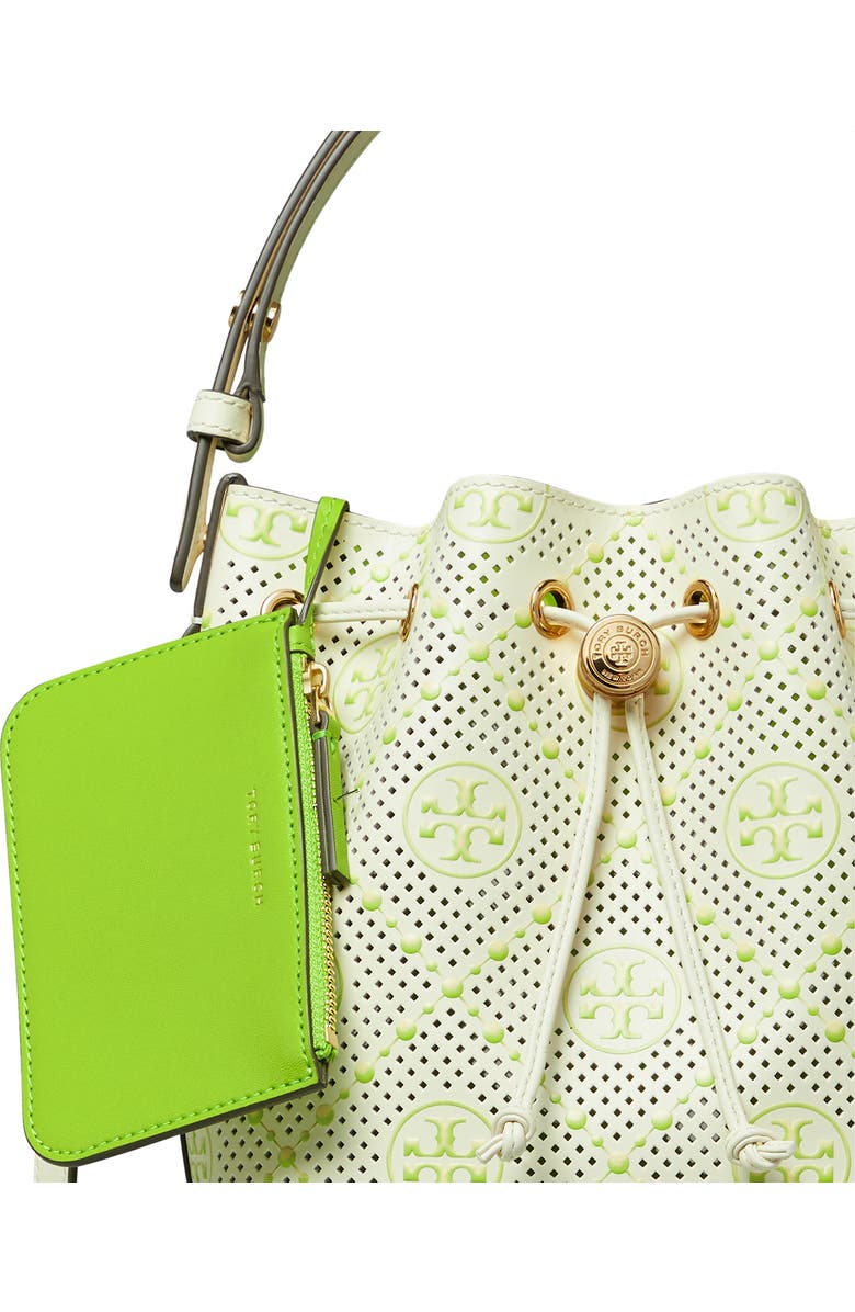 Tory Burch T Monogram Perforated Leather Bucket Bag, Alternate, color,