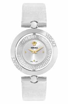 Eon Jewel Leather Strap Watch, 33.6mm