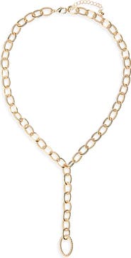 NORDSTROM RACK Oval Link Y-Necklace
