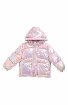 Rothschild Kids' Crinkle Metallic Hooded Puffer Jacket