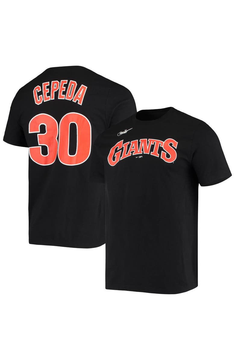 Nike Men's Nike Orlando Cepeda Black San Francisco Giants Name & Number T-Shirt, Main, color, Black