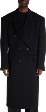Balenciaga Double Breasted Wool Topcoat