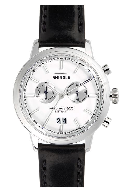The Bedrock Chronograph Leather Strap Watch, 42mm