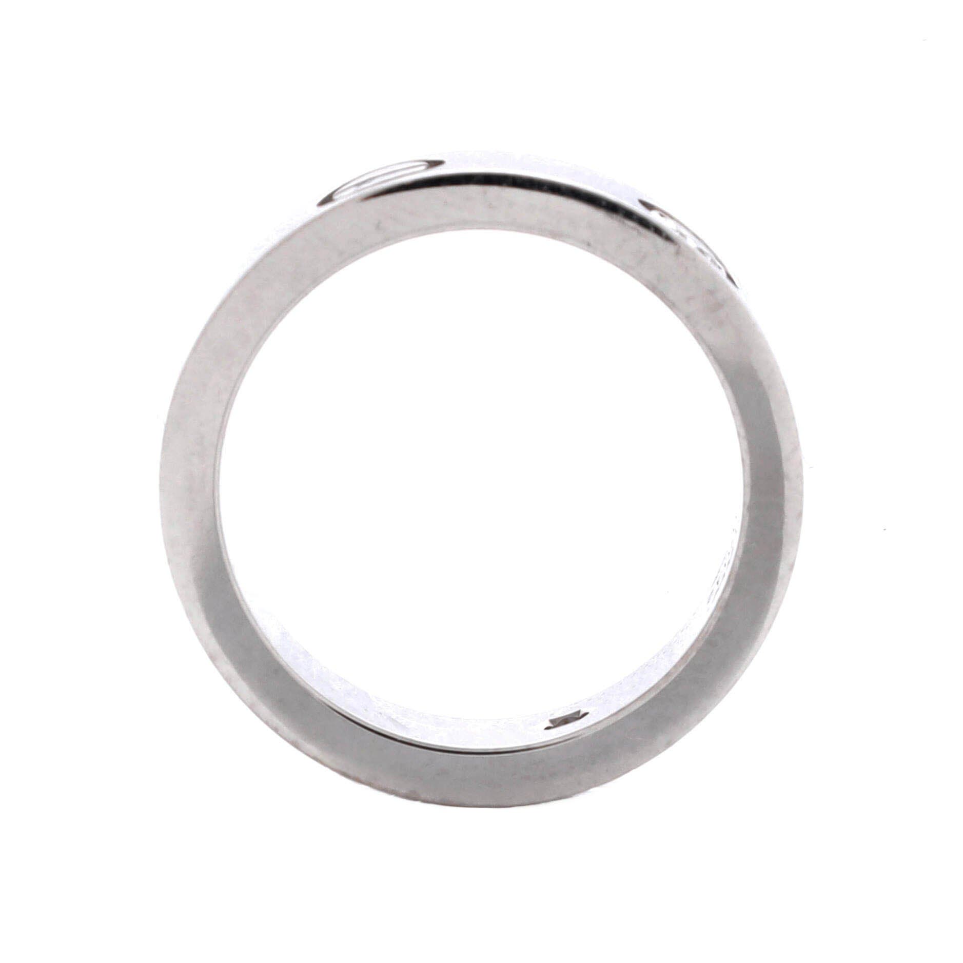 Love 3 Diamonds Band Ring 18K White Gold with Diamond, Alternate, color, Metallic Gold