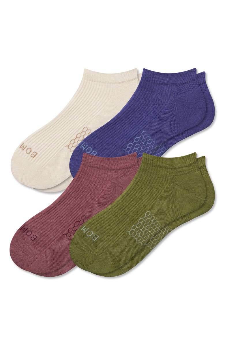 Bombas Modern Rib 4-Pack Ankle Socks, Main, color, 