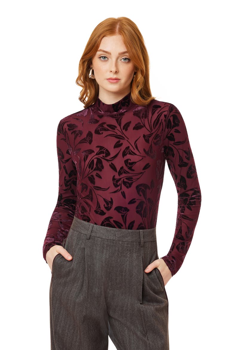 Mock Neck Sweater, Alternate, color, WINETASTING