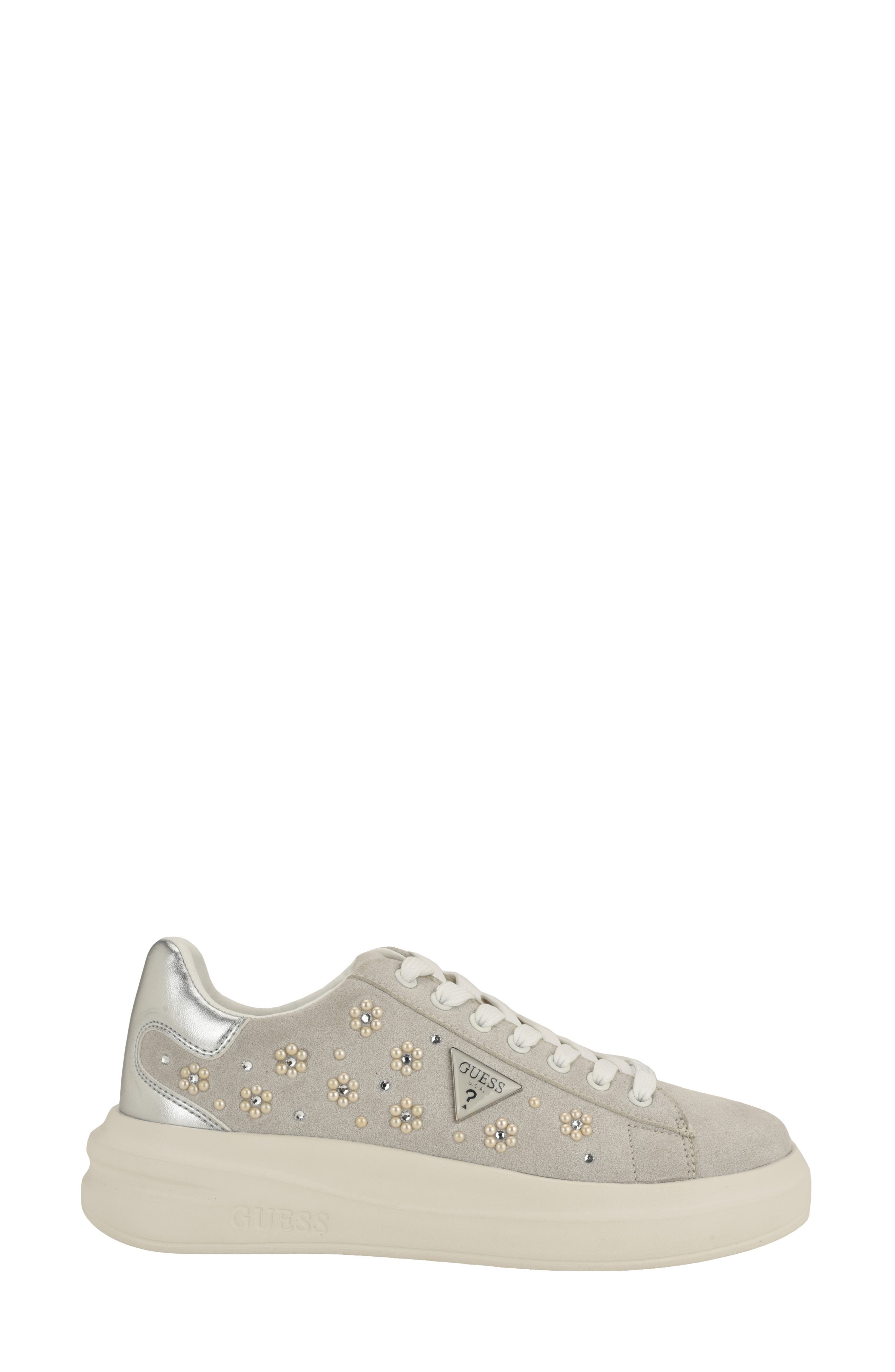 GUESS Elbina Sneaker, Alternate, color, Ivory