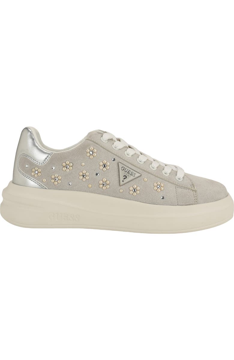 GUESS Elbina Sneaker, Alternate, color, Ivory