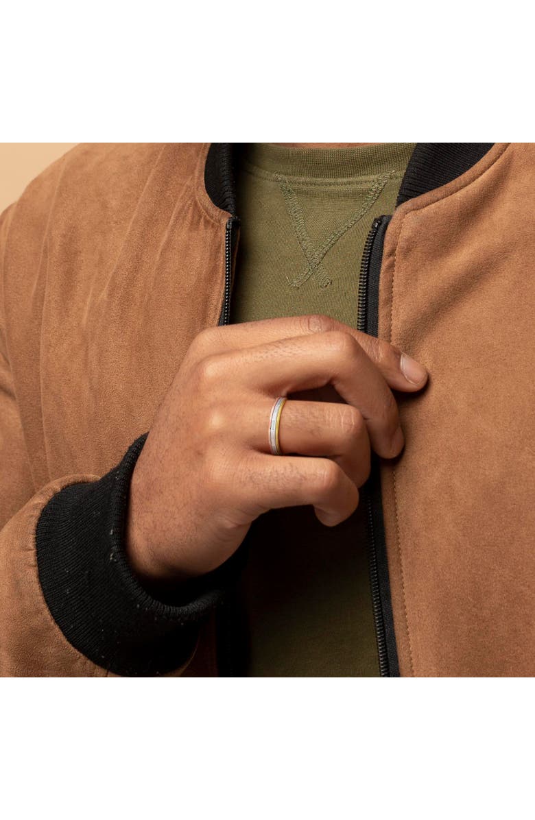 Julianna B. Men's Hammered & Brushed Finish Band 14k, Alternate, color, 