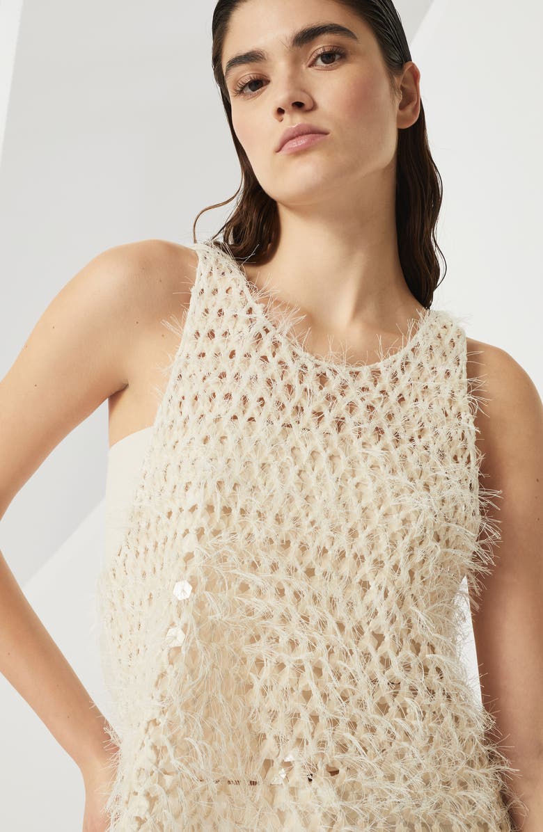 Brunello Cucinelli Dazzling Embroidery top, Alternate, color, 