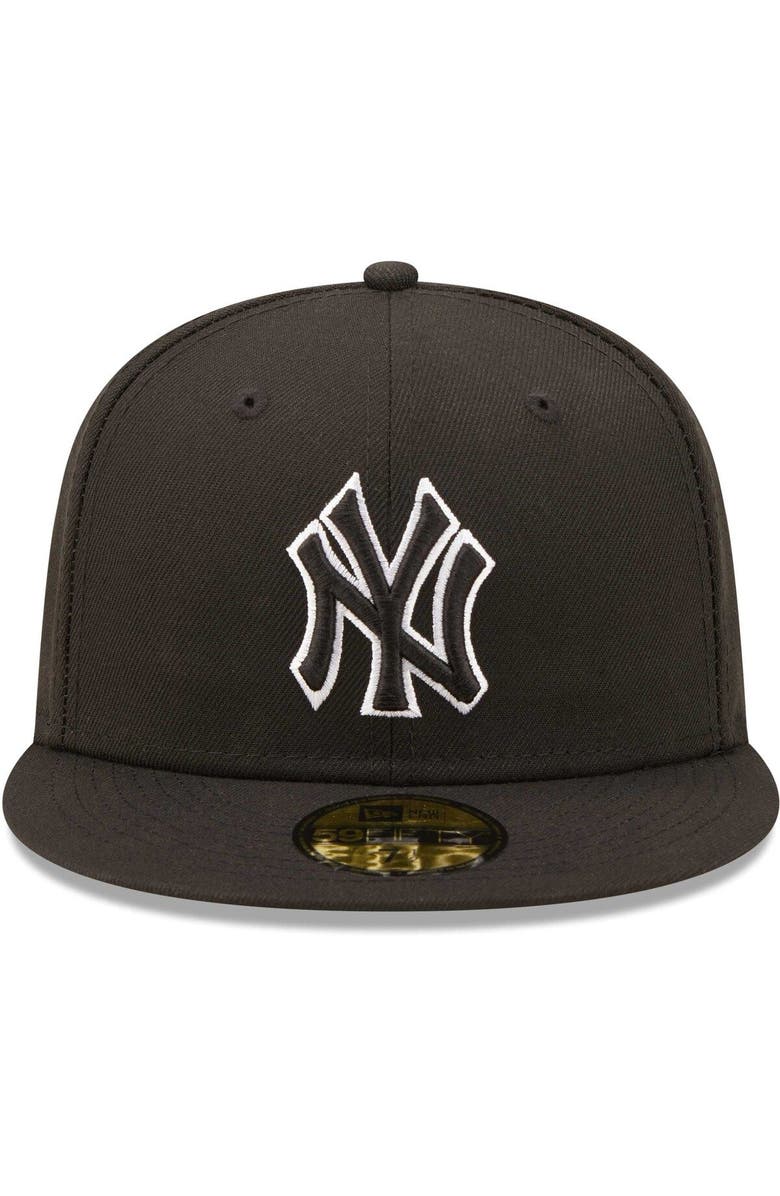New Era Men's New Era New York Yankees Black on Black Dub 59FIFTY Fitted Hat, Alternate, color,