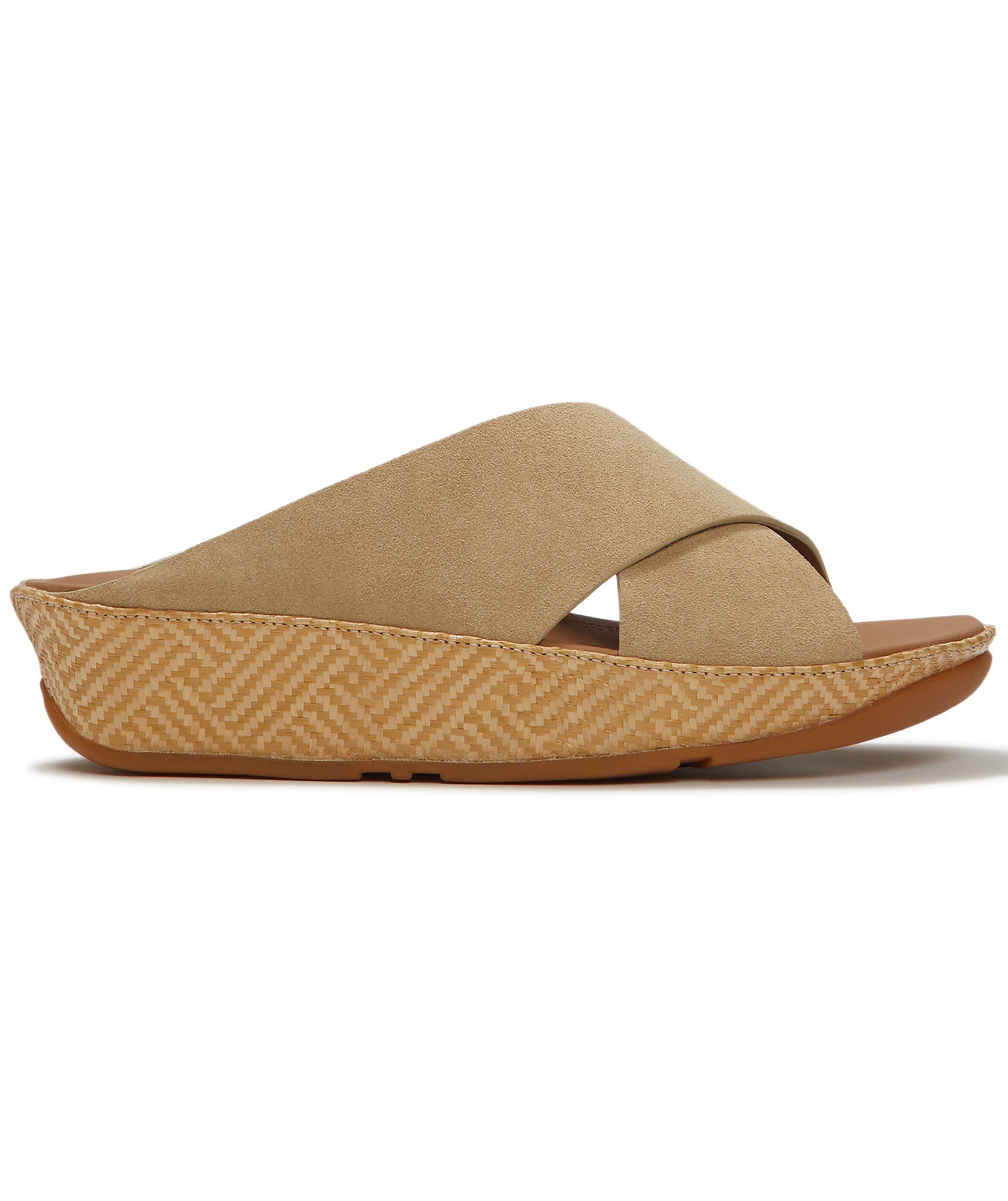Lulu Lux Graphic-Weave Sandal, Alternate, color, Cappuccino