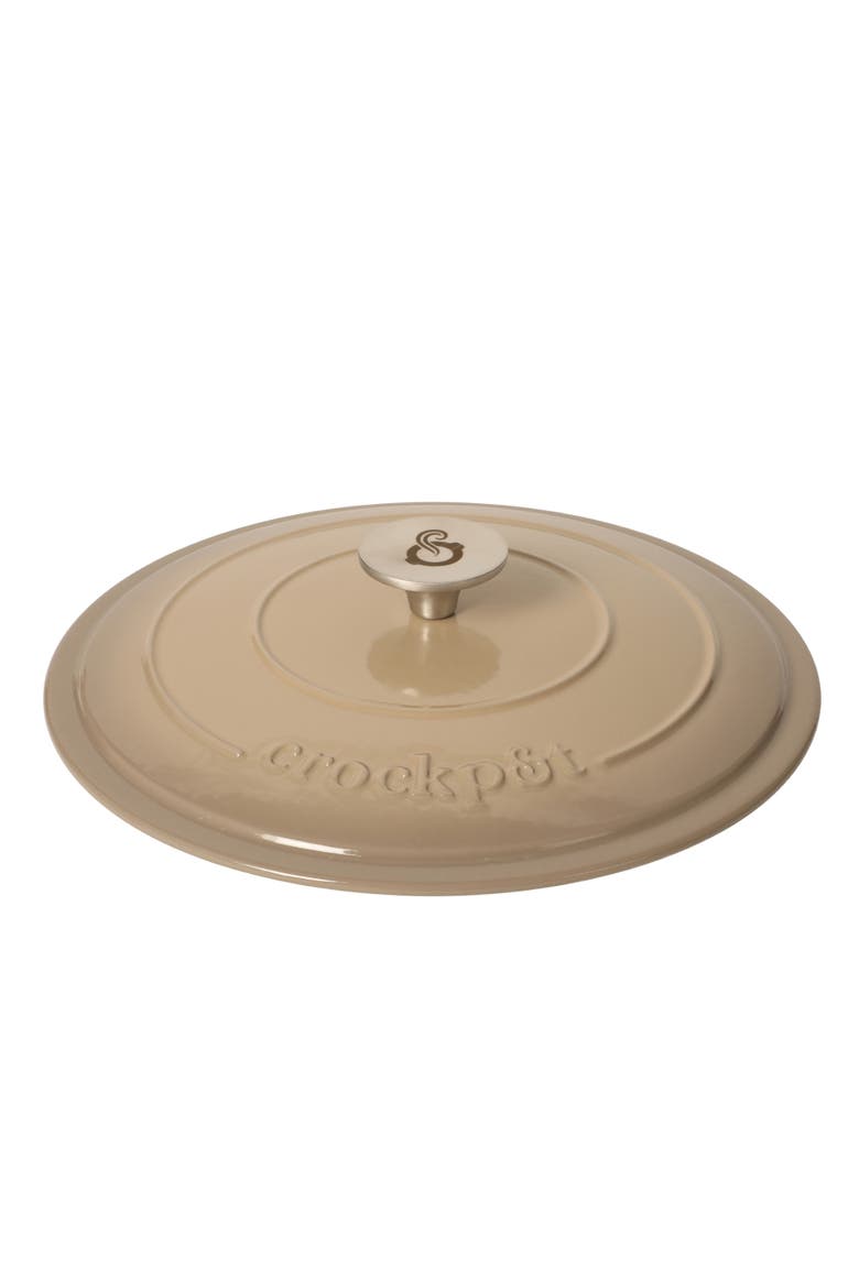 Artisan 7-Quart Round Enameled Cast Iron Dutch Oven with Lid, Alternate, color, Gradient Taupe