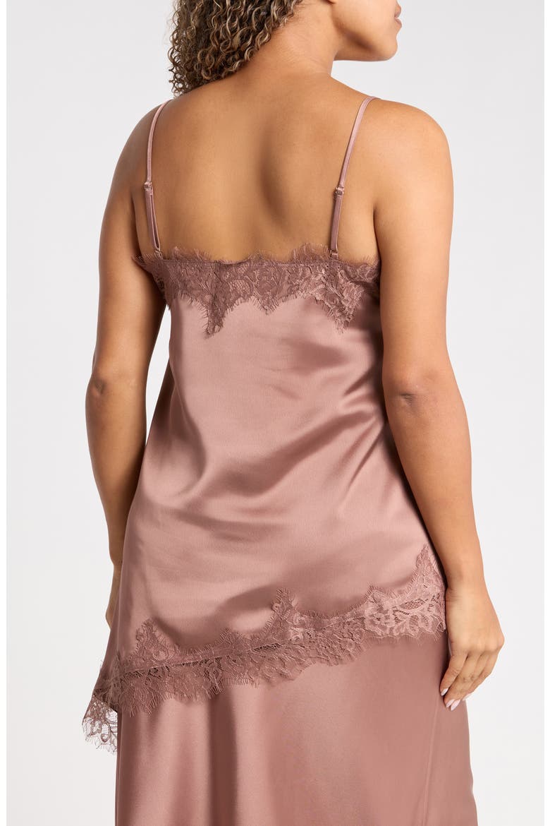 Asymmetric Satin Lace Top, Alternate, color, DUNE