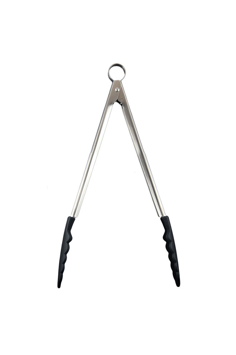 12 Inch Silicone Locking Tongs, Main, color, Black