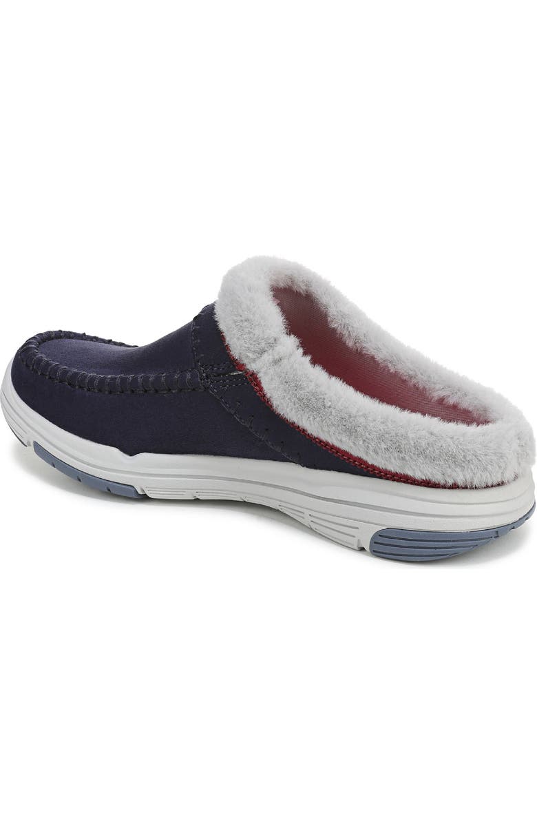 Rykä Arrow Faux Fur Trim Mule, Alternate, color, Academy Blue