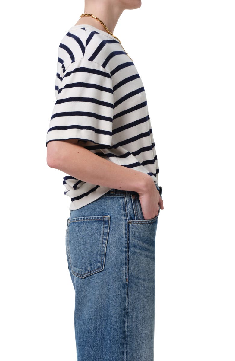 Citizens of Humanity Goldie Stripe Relaxed Fit T-Shirt, Alternate, color, Azure Stripe