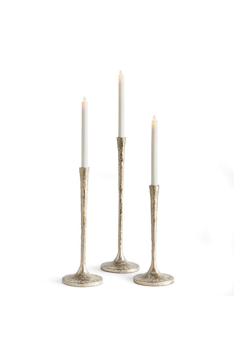 Napa Home & Garden Burke Taper Candle Holders Set of 3, Main, color, Gold