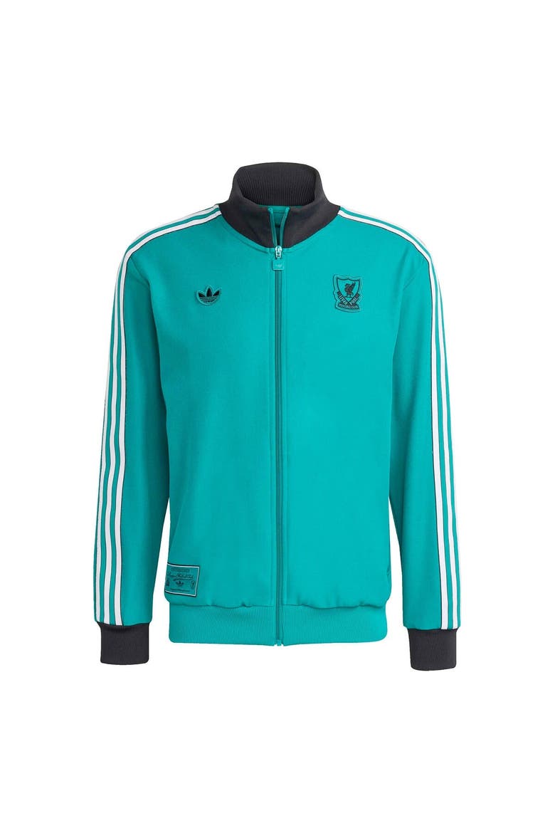 Men's adidas  Green Liverpool Terrace Icons Full-Zip Track Jacket, Alternate, color, Green