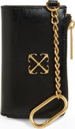 Off-White Leather Key Chain Wallet