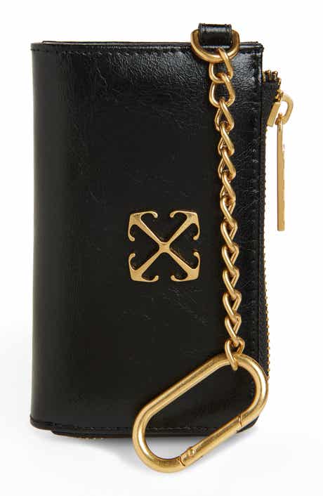 Off-White Leather Key Chain Wallet