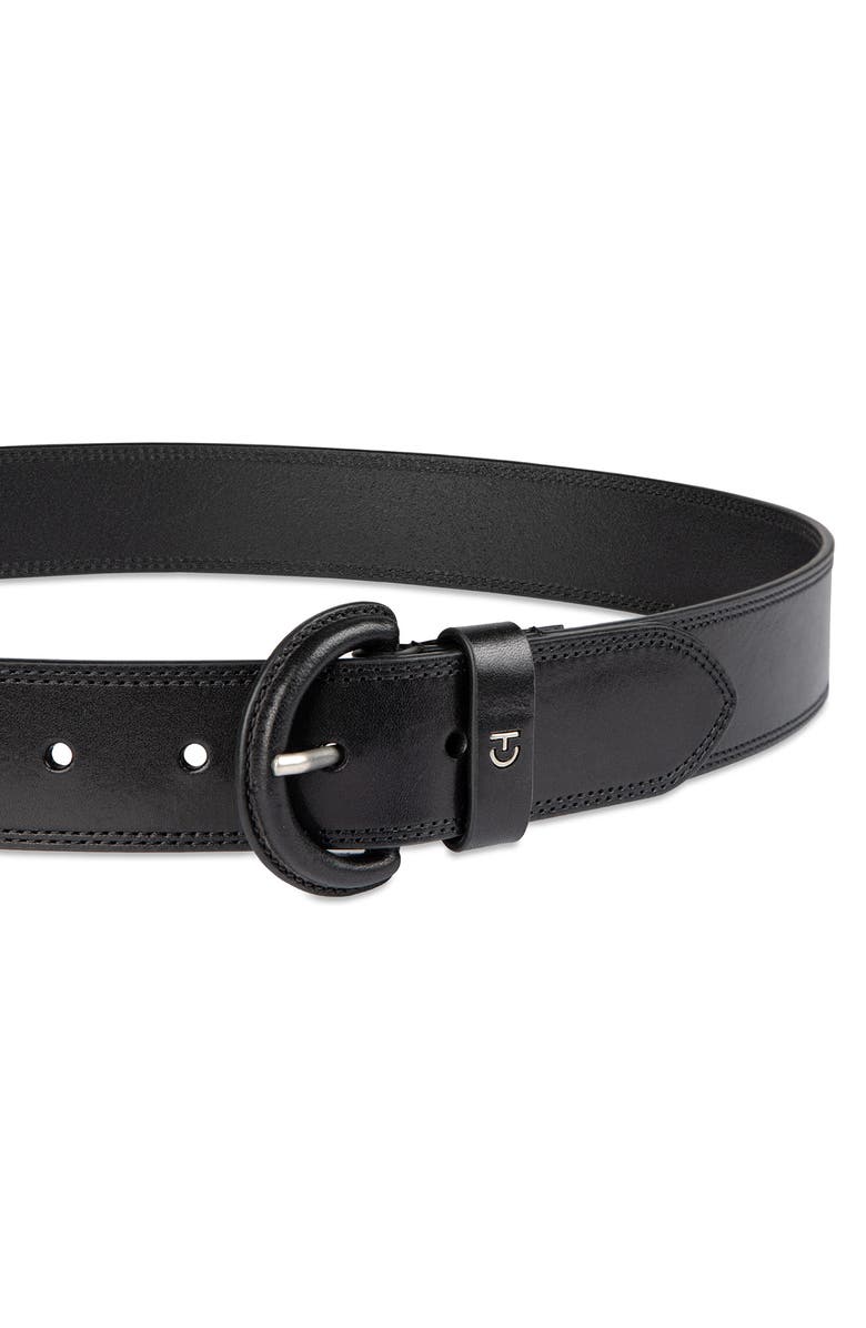 Cole Haan Covered Buckle Leather Belt, Alternate, color,