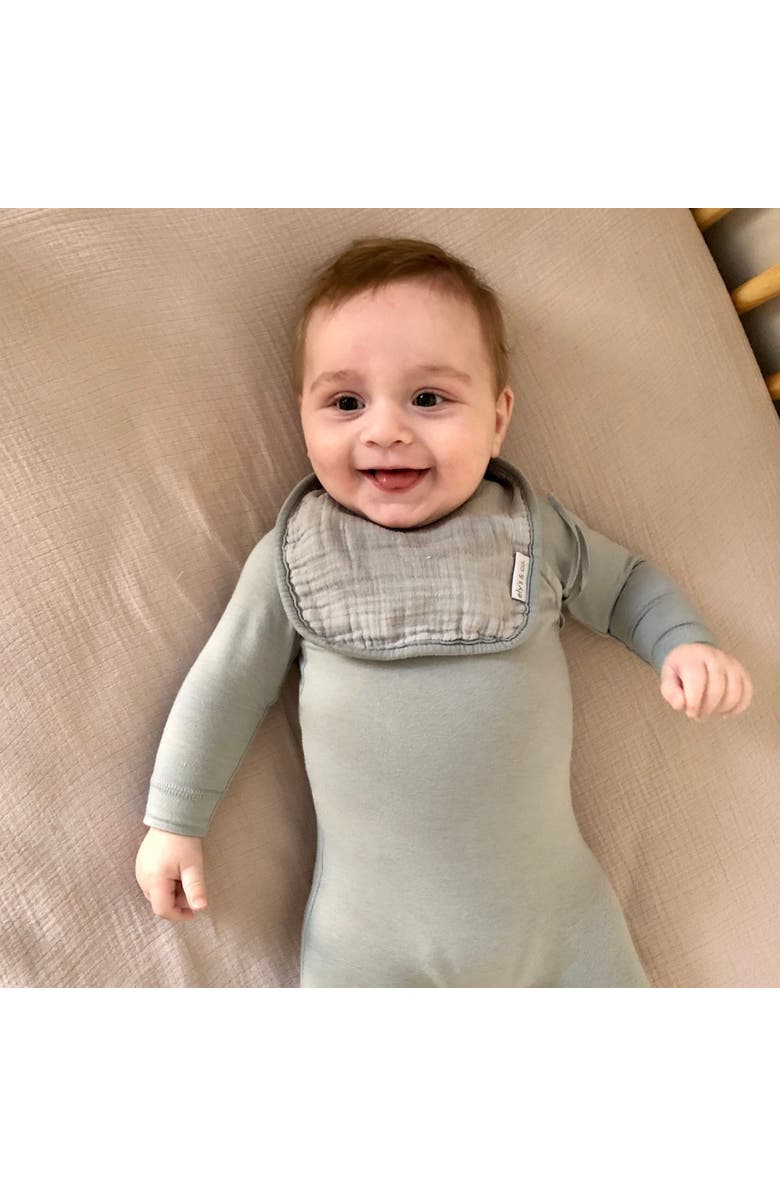 Ely's & Co. Muslin Terry Bib 3 Pack, Alternate, color, Blue Stars