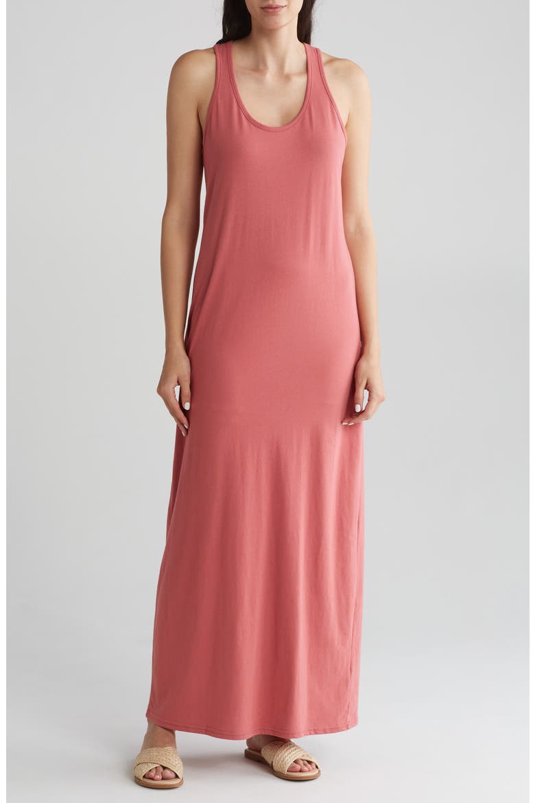 Sleeveless Racerback Maxi Dress, Main, color, PINK MAUVE