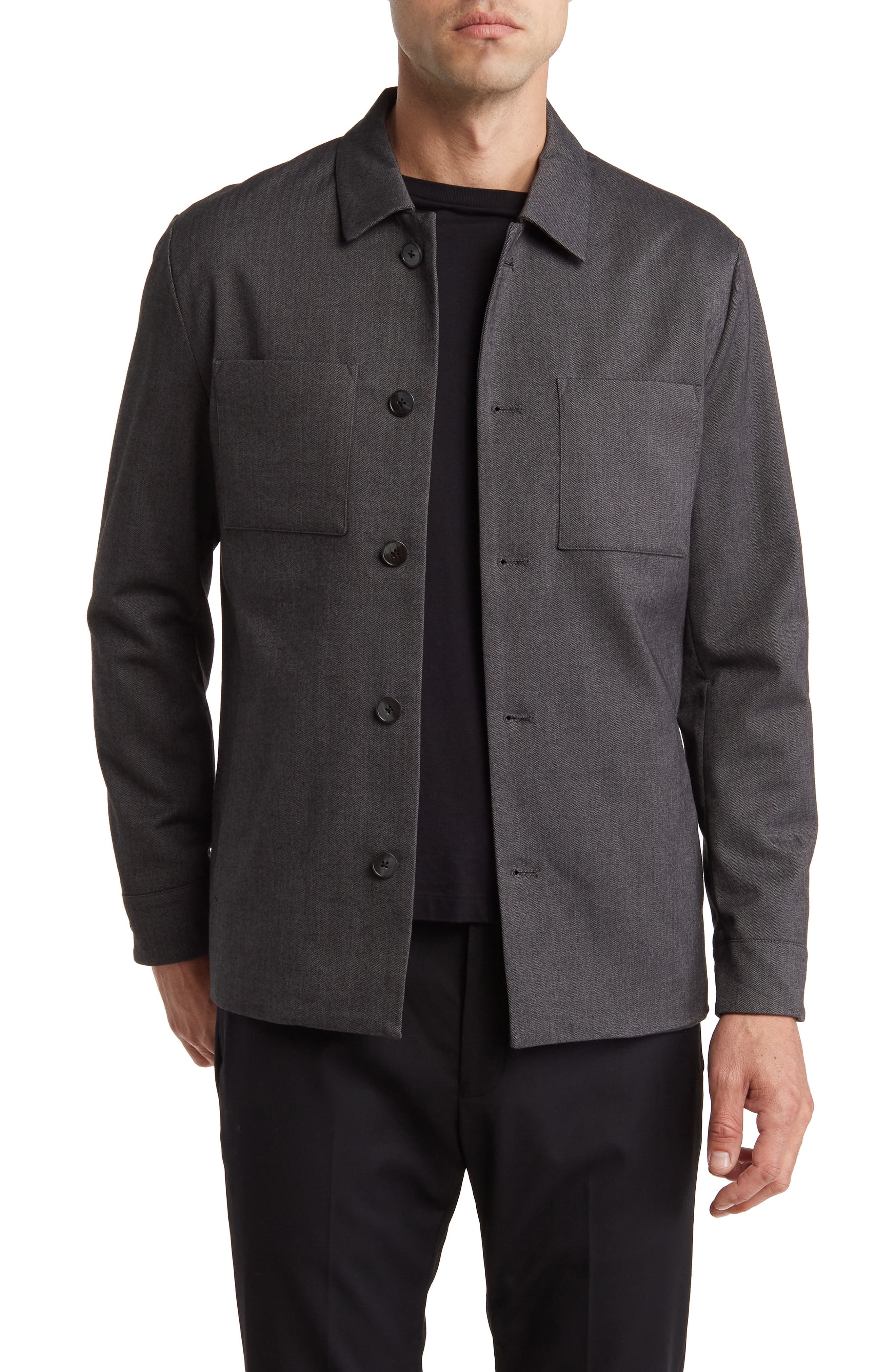 Robert Barakett Corsa Herringbone Shirt Jacket