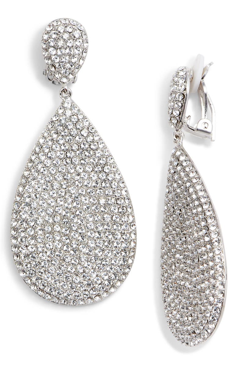 Nina Pavé Disc Earrings, Main, color,