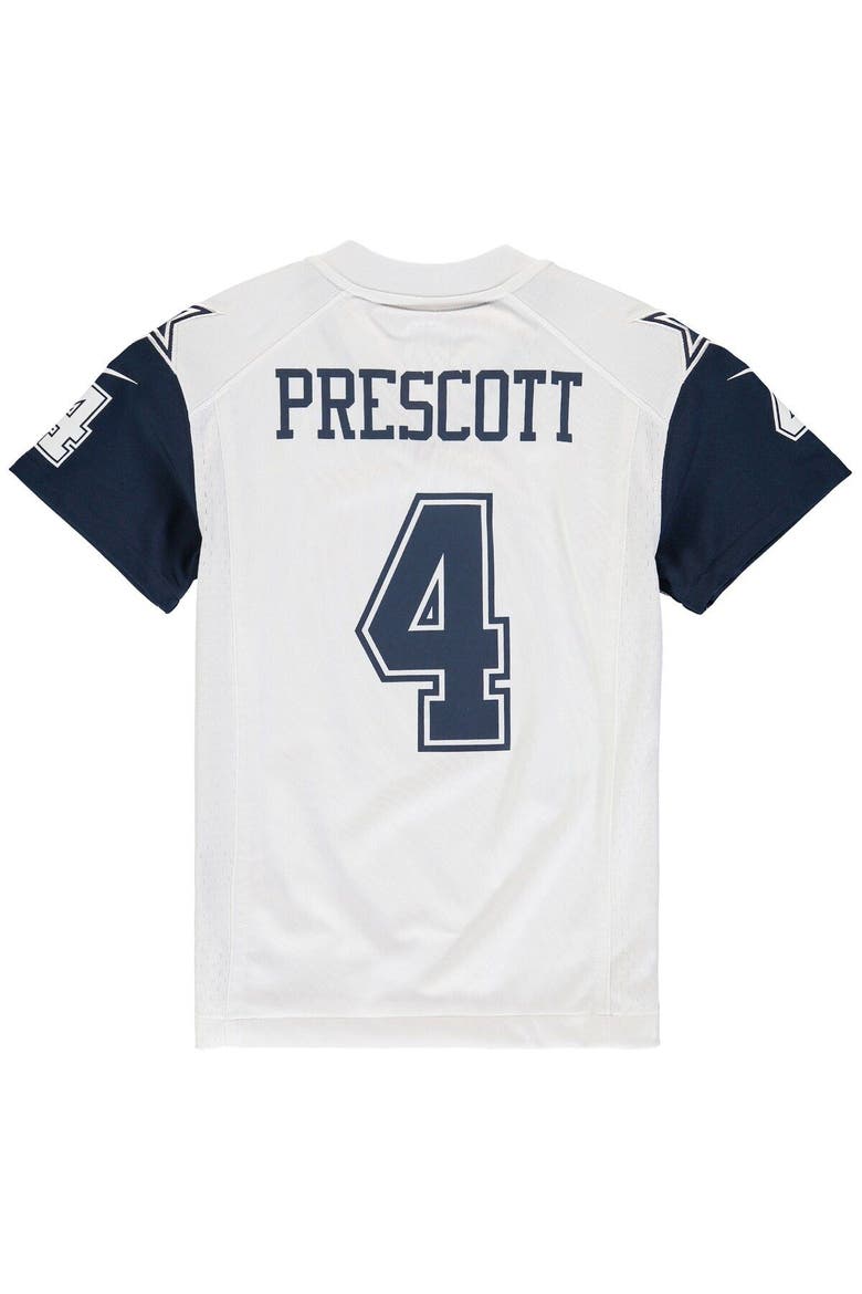Youth Nike Dak Prescott White Dallas Cowboys Color Rush Game Jersey, Alternate, color, WHITE