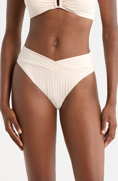 V-Front High Cut Bikini Bottoms