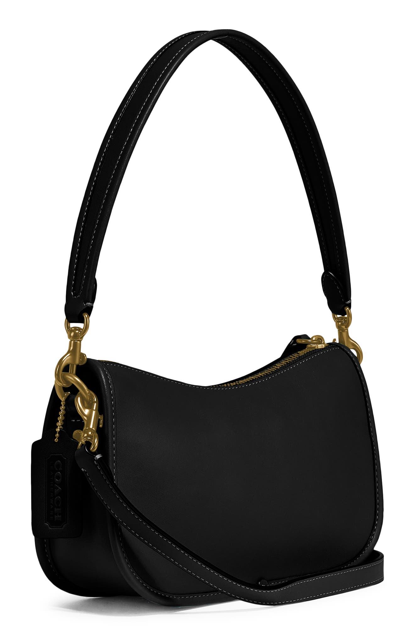 COACH Swinger Convertible Leather Crossbody Bag, Alternate, color, 