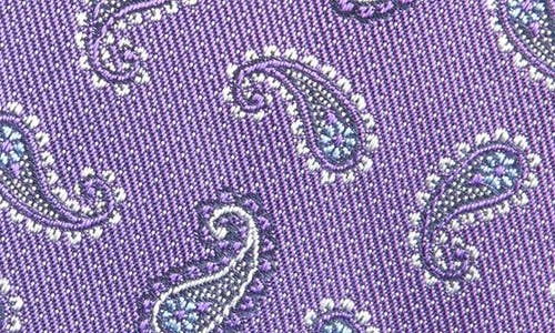 David Donahue Paisley Silk Tie In Multi