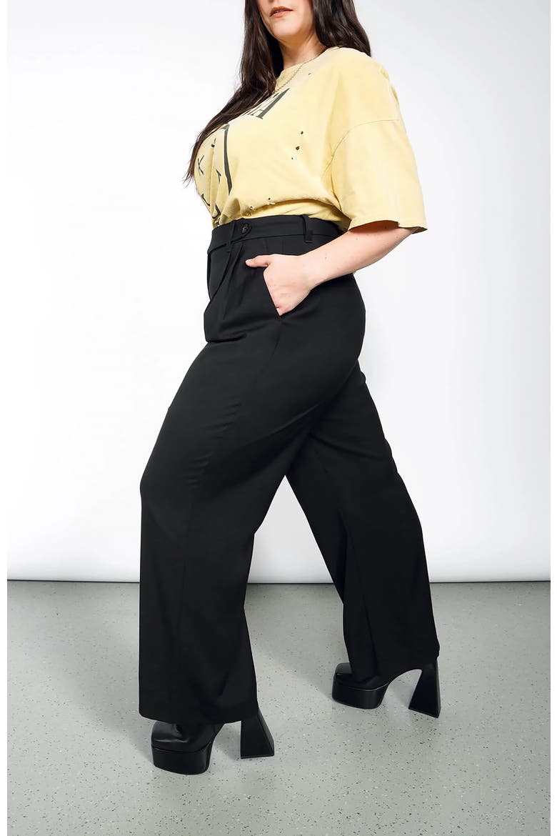 The Empower Wide Leg Trouser, Alternate, color, BLACK