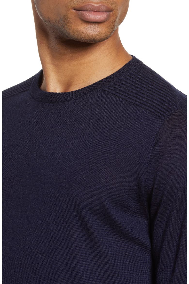 Merino Wool Blend Crewneck Sweater, Alternate, color, NAVY IRIS