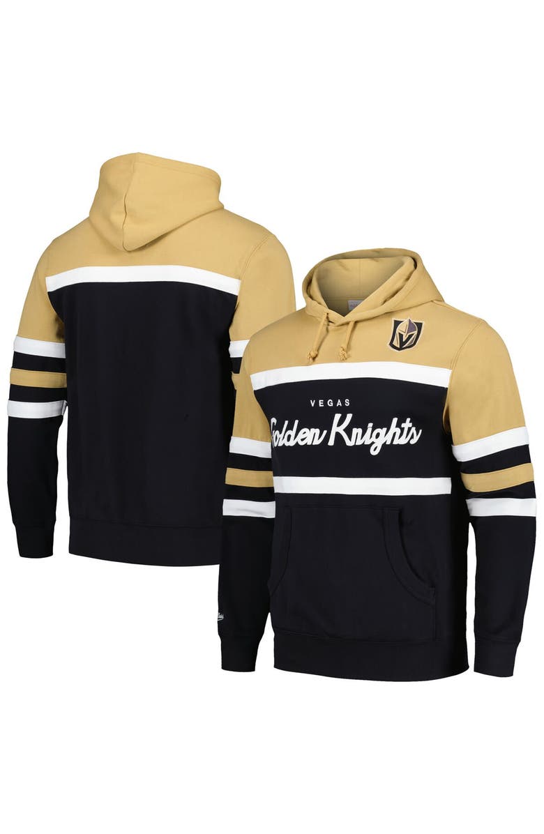 Mitchell & Ness Men's Mitchell & Ness Black/Gold Vegas Golden Knights Head Coach Pullover Hoodie, Alternate, color, Black
