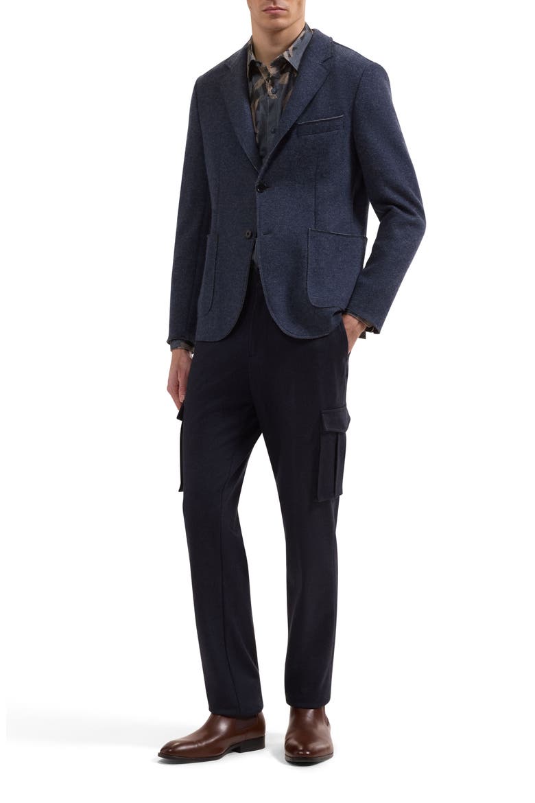 Wool Blend Blazer, Alternate, color, NIGHT BLUE