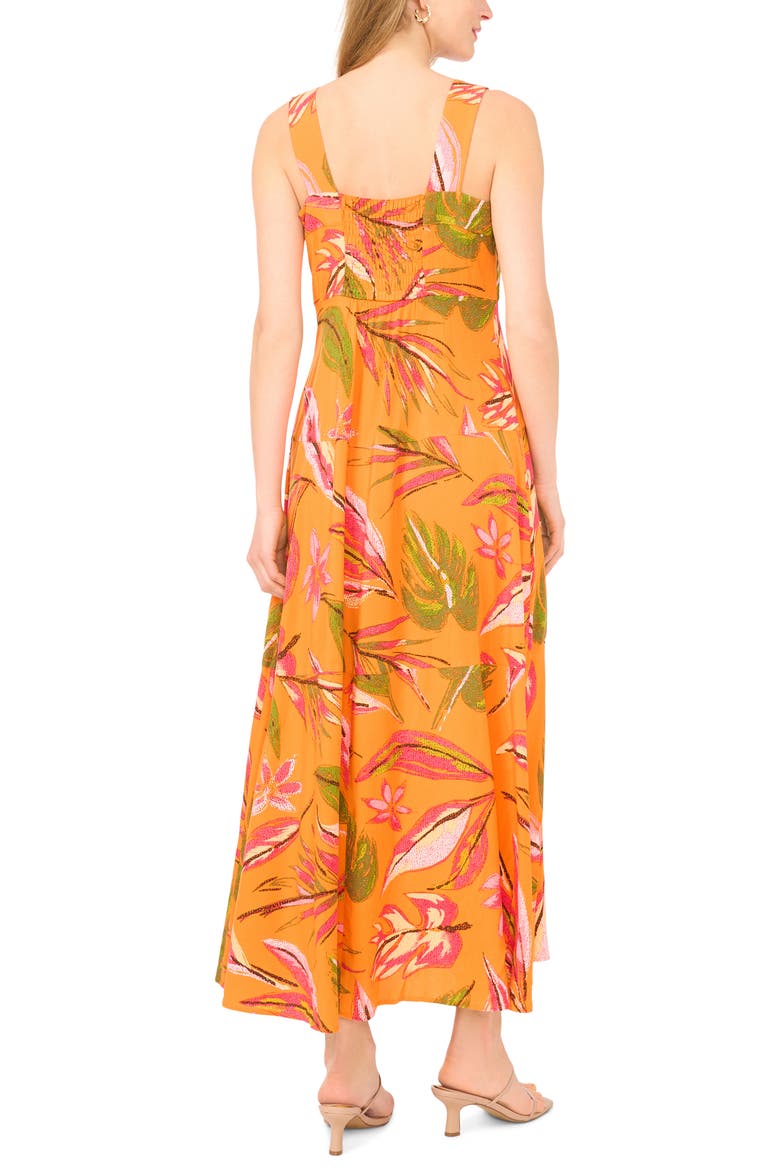 Smocked Back Sleeveless Maxi Dress, Alternate, color, EXUBERANCE