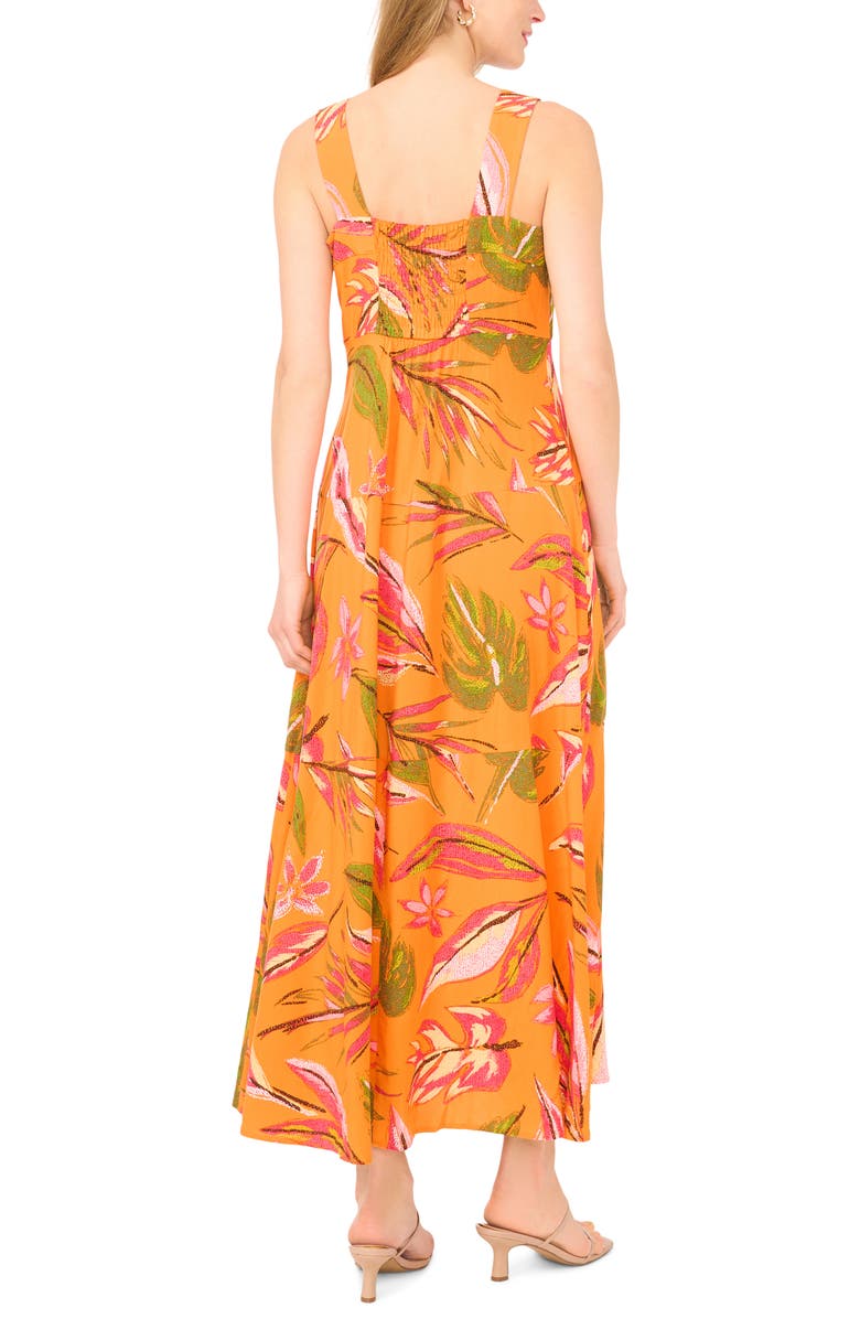 Vince Camuto Smocked Back Sleeveless Maxi Dress, Alternate, color, Exuberance