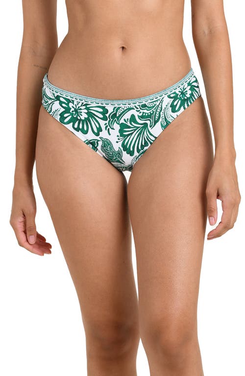 La Blanca Botanical Brocade Bikini Bottoms In Green