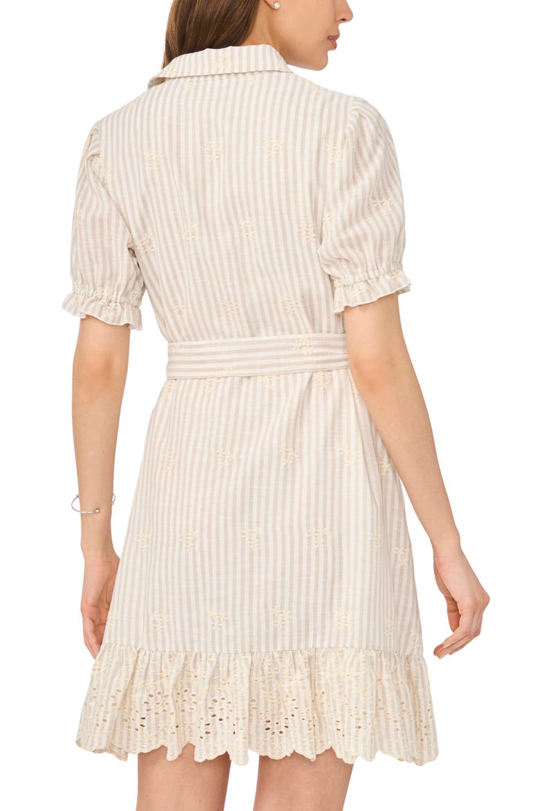 Short Sleeve Belted Shirtdress, Alternate, color, BIRCH