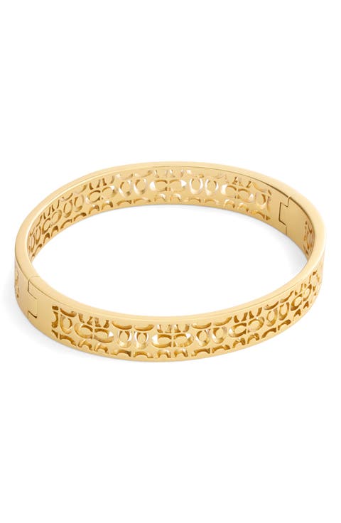 Quilted C Cutout Bangle