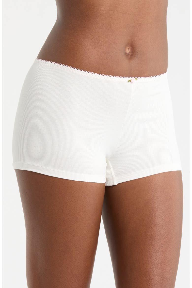 Rib Lounge Shorts, Alternate, color, WHITE