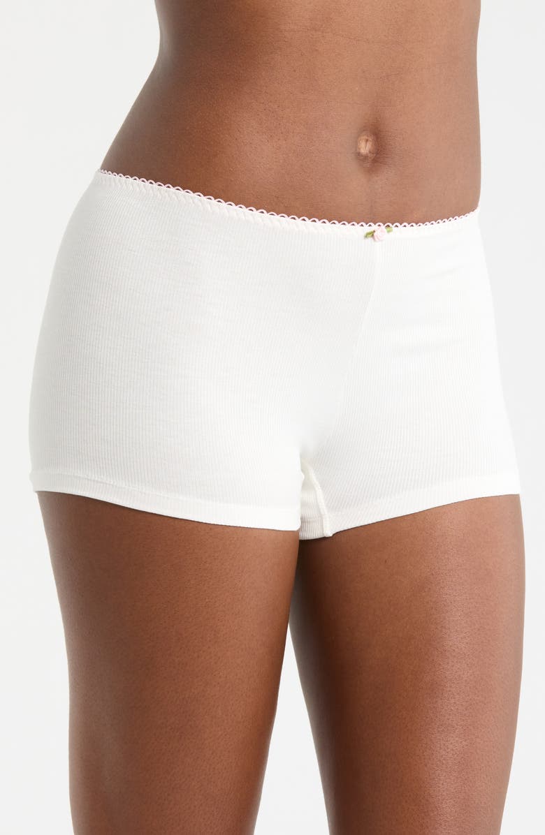 KILO BRAVA Rib Lounge Shorts, Alternate, color, White