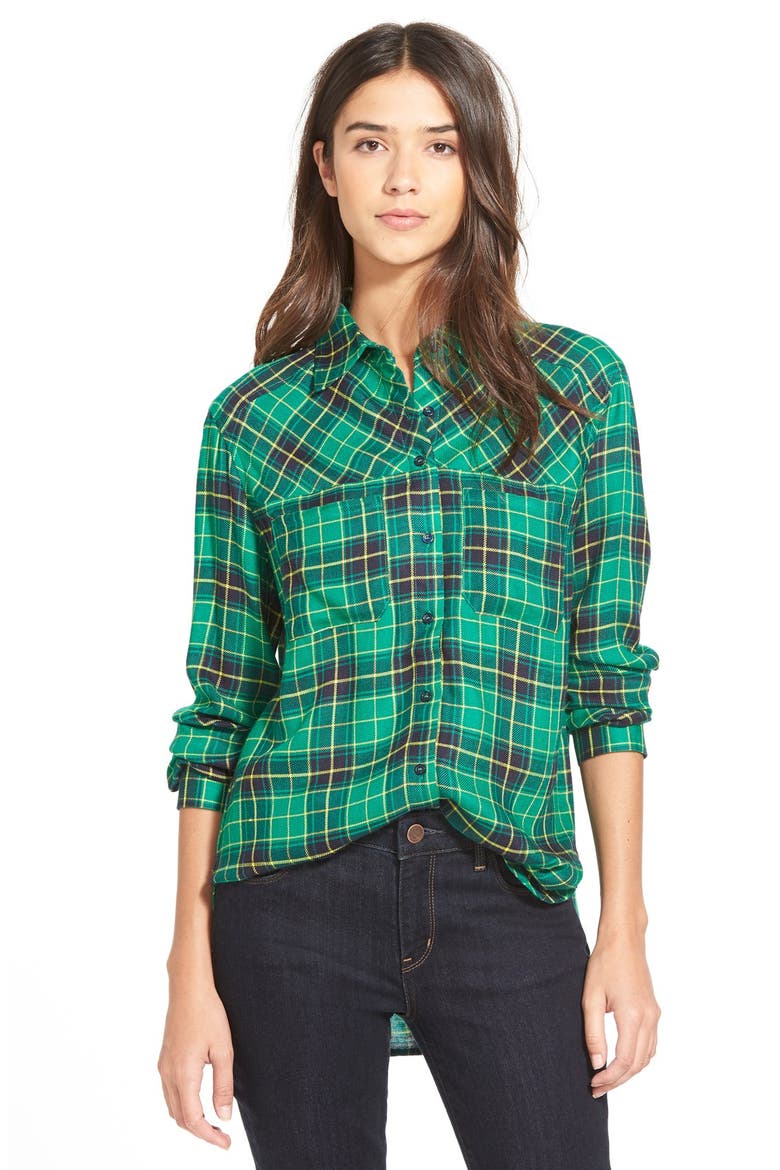 Plaid Shirt, Main, color, GREEN/ TEAL